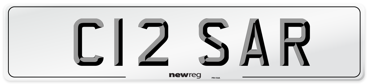 C12 SAR Number Plate from New Reg